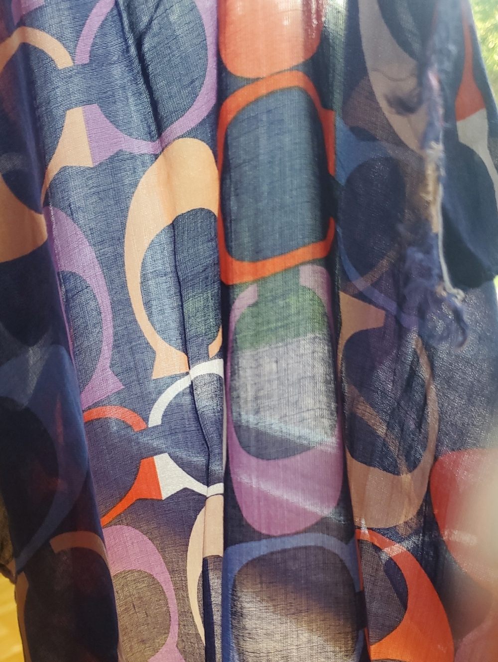Coach Vintage Purple Scarf Wrap Shawl - Picture 10 of 11